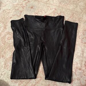 SPANX Shiny Black Leggings